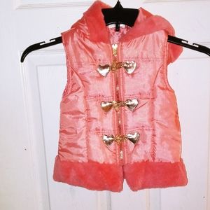 Little Lass Winter Vest with hood